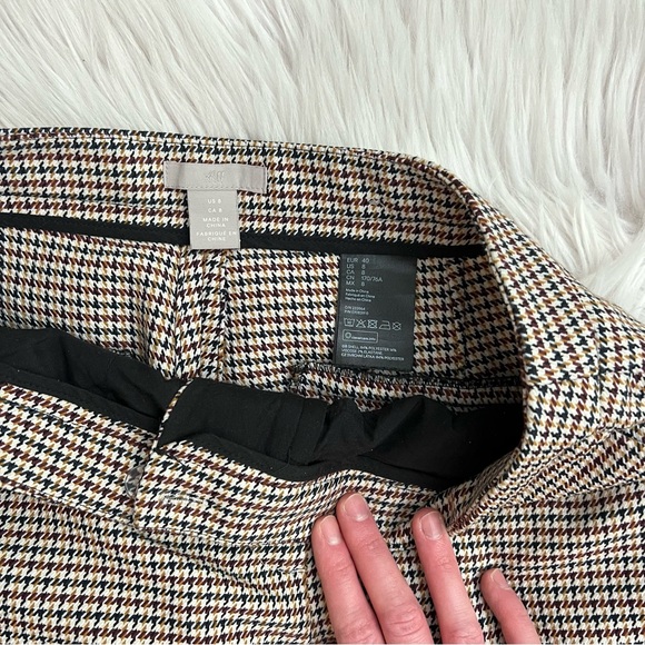 H&M Tan Houndstooth Trousers - Picture 4 of 4